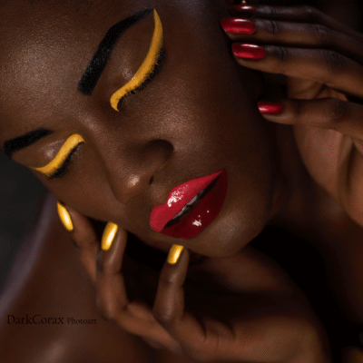 Experience the epitome of regal elegance with Melanin Chammy in this breathtaking high-end makeup photoshoot by Ralf Wittwer and Daniel Pinnow. Makeup styling by Anett Alexandra Bulano. ππ #RegalElegance #LuxuryMakeup #HighEndBeauty High-end makeup photoshoot featuring model Melanin Chammy adorned in luxurious golden, red, and dark red hues, captured by photographers Ralf Wittwer and Daniel Pinnow.