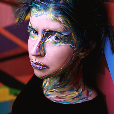 Immerse yourself in a world of vibrant creativity as Mermaid Melancholia becomes a living canvas of bold and colourful expression. Make-up by Anett Alexandra Bulano. π¨β¨ #ExperimentalArtistry #LivingCanvas #BoldBeauty Bold and colourful experimental make-up creates a vibrant and artistic aesthetic in this portrait of the model Mermaid Melancholia.