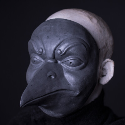 Explore the enigmatic allure of the Tengu spirit with this close-up of Anett Alexandra Bulano's meticulously crafted mask sculpture. πβ¨ #TenguMask #JapaneseFolklore #SculptureArt Close-up of a sculpted Tengu mask, showcasing its detailed beak, eyes and eyebrows.